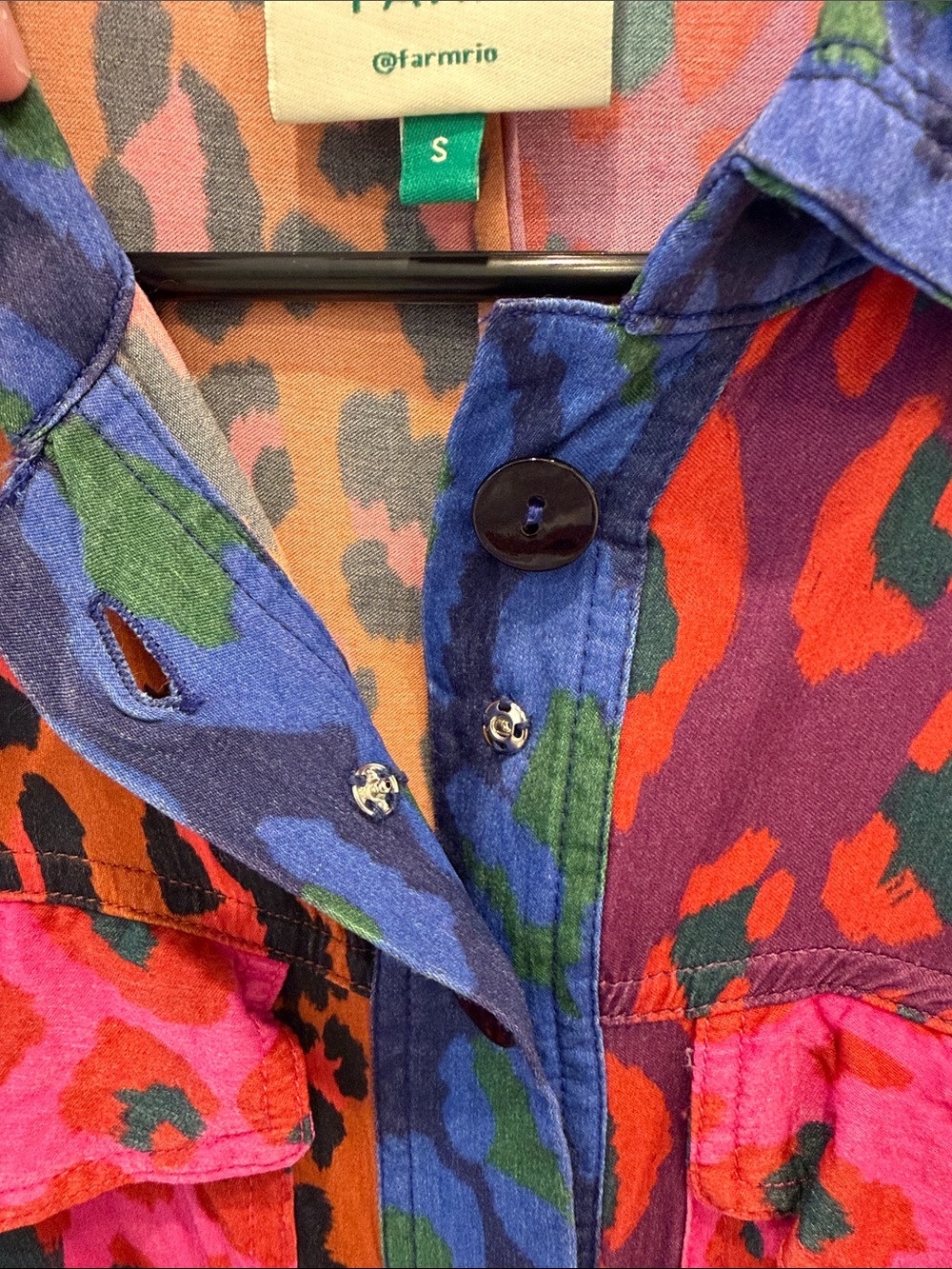Farm Rio Leopard Shirt Dress - Picture 3 of 4